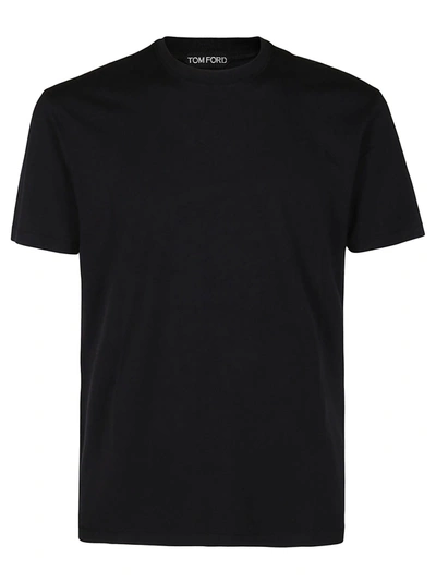 Shop Tom Ford Black Cotton-lyocell Blend T-shirt