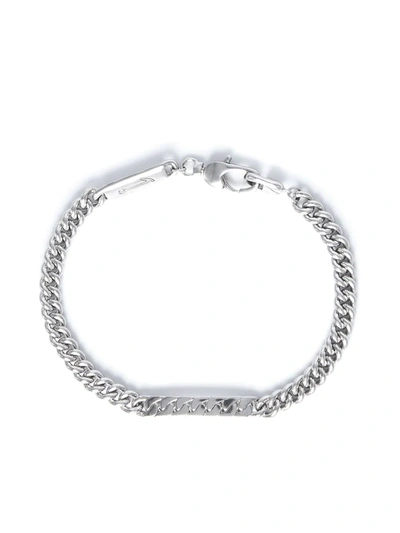 Shop Capsule Eleven Power Tag Chain Bracelet In Silver