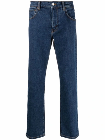 Shop Jeanerica Straight-leg Denim Jeans In Blue