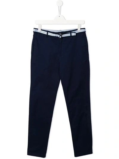 Shop Ralph Lauren Polo Slim Fit Chino Trousers In Blue