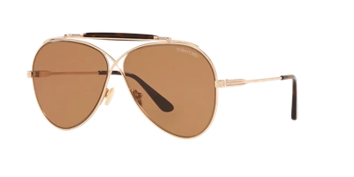 Shop Tom Ford Unisex Sunglasses Ft0818 In Brown