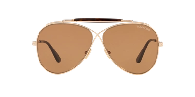 Shop Tom Ford Unisex Sunglasses Ft0818 In Brown