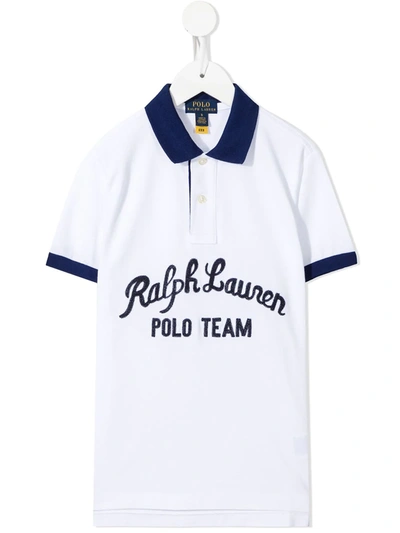 Polo Ralph Lauren Polo Team Cotton Mesh Polo Shirt In White