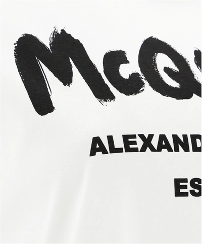 Shop Alexander Mcqueen "graffiti" T-shirt In White