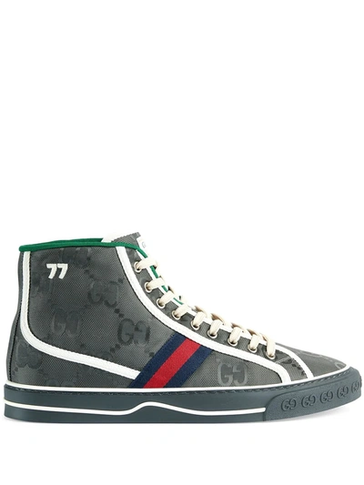 Shop Gucci Off The Grid High-top Sneakers In Grey