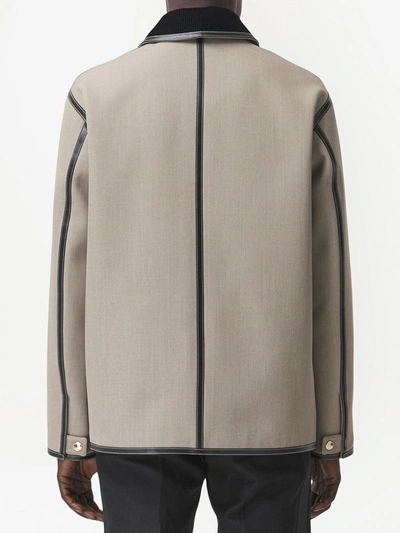 Shop Burberry Horseferry Single-breasted Jacket In Mixed Colours