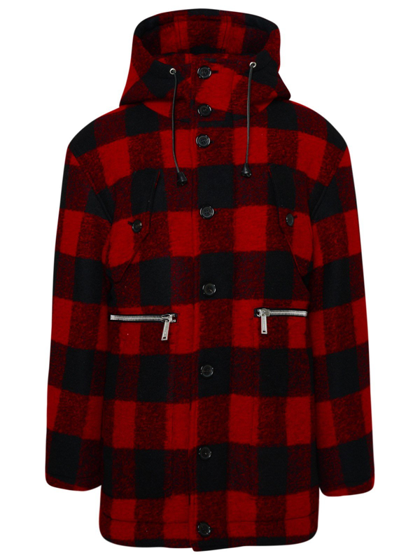 Dsquared2 check-pattern hooded jacket