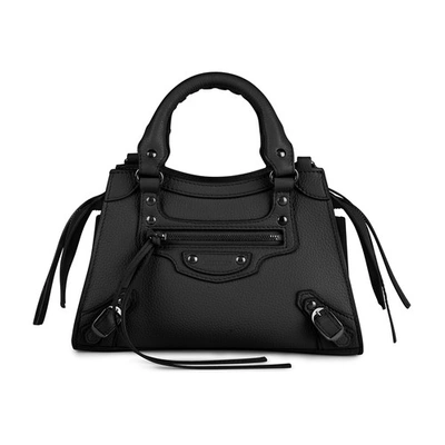 Shop Balenciaga Neo Classic Mini Top Handle Bag In 1000
