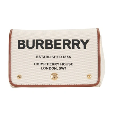 Shop Burberry Hackberry Bag In White Tan
