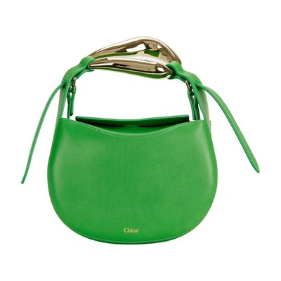 Shop Chloé Kiss Handbag In Green