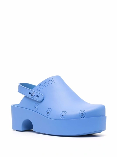 Shop Xocoi Clogs Low Sandals In Blue