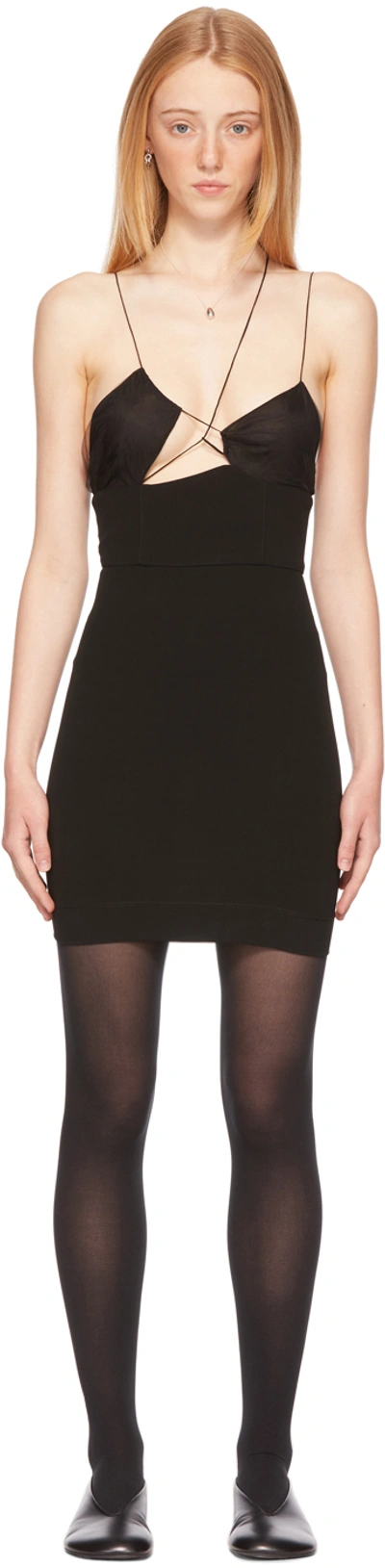 Shop Nensi Dojaka Ssense Exclusive Black Fitted Bra Mini Dress