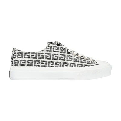 Shop Givenchy Monogrammed Low Top Sneakers In Black White