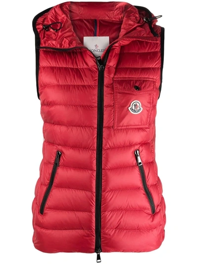 Shop Moncler Red Glyco Vest