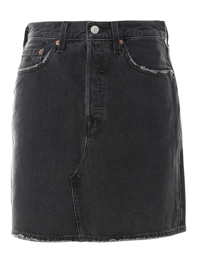 Shop Levi's Black Denim Mini Skirt