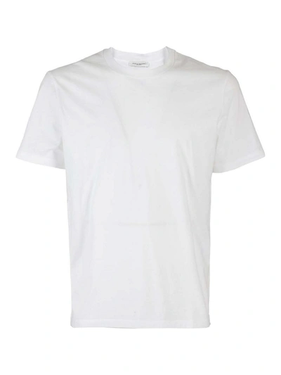 Shop Paolo Pecora Solid Colour Cotton T-shirt In White