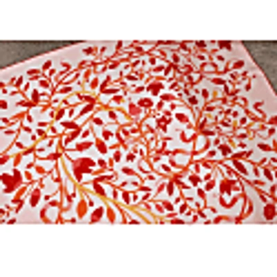Jessie Zhao New York Silk Scarf Of Red Snake Garden In Silk