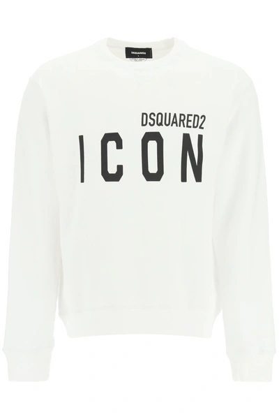 Shop Dsquared2 Icon Logo Sweatshirt In White