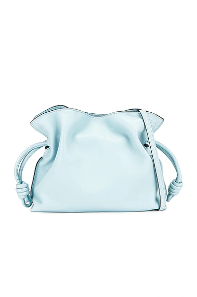 Shop Loewe Flamenco Clutch Mini Bag In Crystal Blue