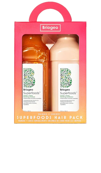 Briogeo Superfoods Mango + Cherry Balancing Shampoo + Conditioner Duo For Oil Control In Beauty: Na