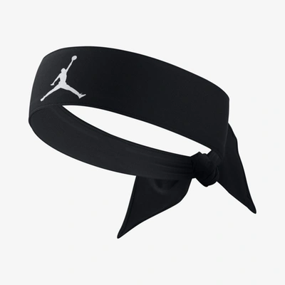 Shop Jordan Dri-fit Jumpman Head Tie In Black,white