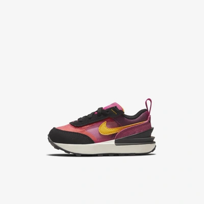 Shop Nike Waffle One Baby/toddler Shoes In Active Fuchsia,black,coconut Milk,university Gold