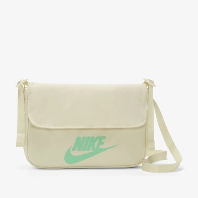 Shop Nike Sportswear Women's Futura 365 Crossbody Bag In Coconut Milk,coconut Milk,green Glow