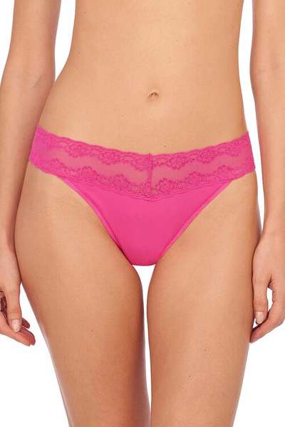 Shop Natori Intimates Bliss Perfection One-size Thong In Rosebloom