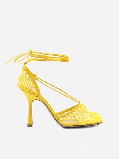 Shop Bottega Veneta Stretch Leather Sandals In Yellow