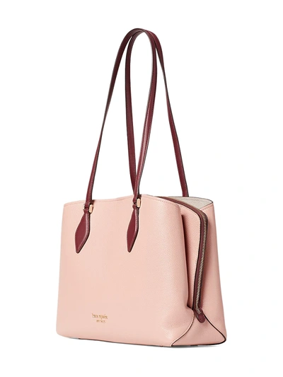 Shop Kate Spade Large Work Leather Tote In True Taupe