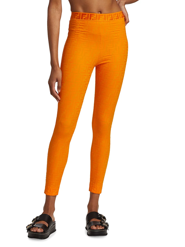 orange fendi leggings