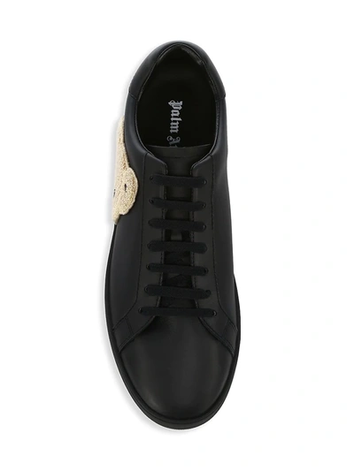 Shop Palm Angels New Teddy Bear Low-top Tennis Sneakers In Black Brown