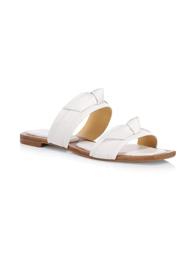 Shop Alexandre Birman Clarita Padded Leather Sandals In White