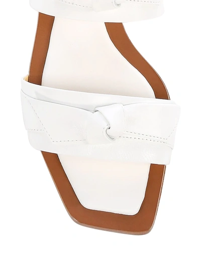 Shop Alexandre Birman Clarita Padded Leather Sandals In White