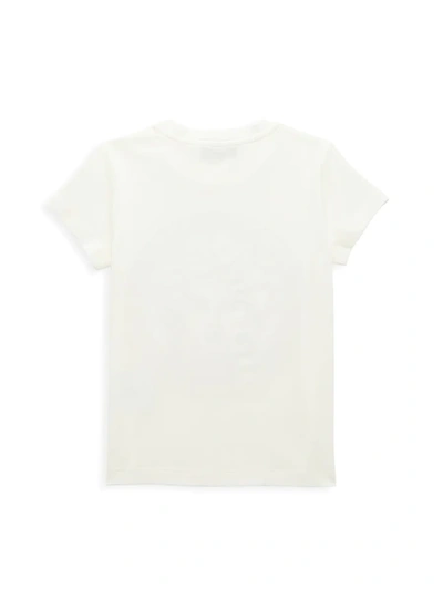 Shop Versace Little Kid's & Kid's Embellished Logo T-shirt In White