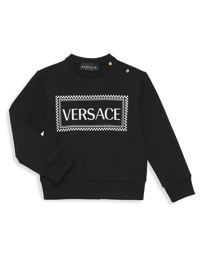 Shop Versace Baby's & Little Kid's Logo Sweatshirt In Black