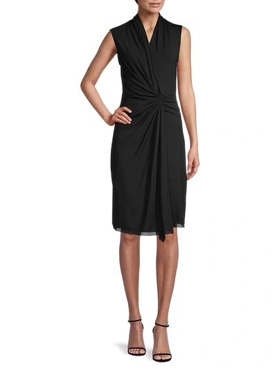 Shop Kobi Halperin Sandra Wrap-detail Dress In Black