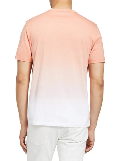 Shop Theory Essential Dip-dye Pima Cotton Tee In Misty Blue Baltic