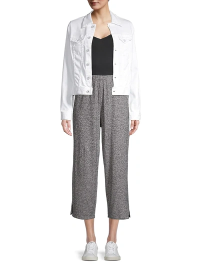 Shop Eileen Fisher Straight Cropped Pants In Ash