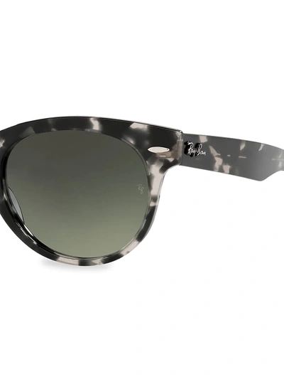 Shop Ray Ban Women's Rb2199 52mm Round Sunglasses In Gray Havana