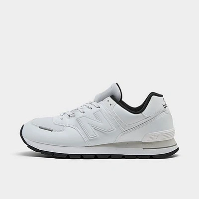 Shop New Balance Men's 574 Rugged Casual Shoes In White/black