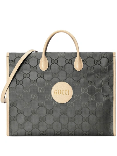 Shop Gucci Off The Grid Gg Tote Bag In Grey
