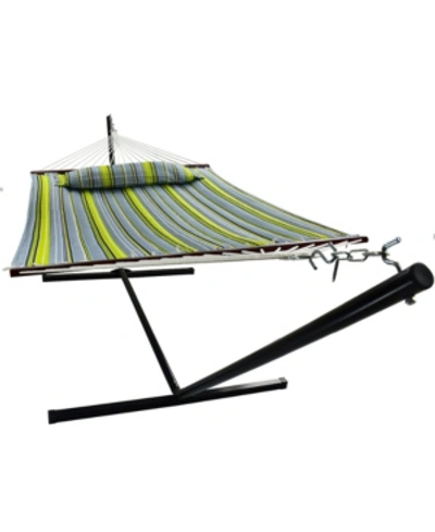Shop Sorbus Quilted Fabric Double Hammock With Stand Set, 4 Pieces