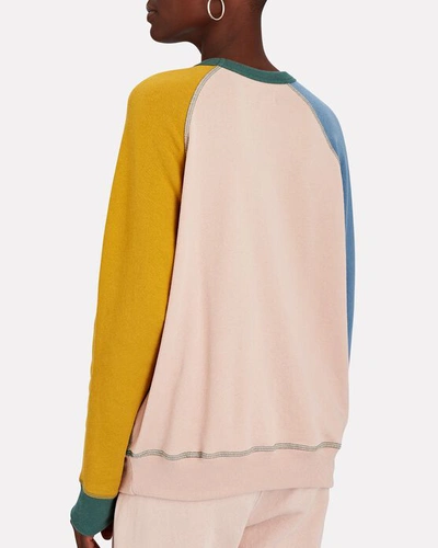Shop The Great The College Colorblock Sweatshirt In Multi