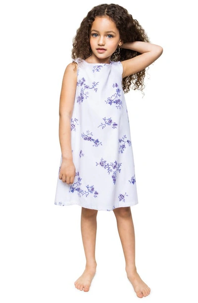 Shop Petite Plume Kids' Amelie Floral Nightgown In Indigo Floral