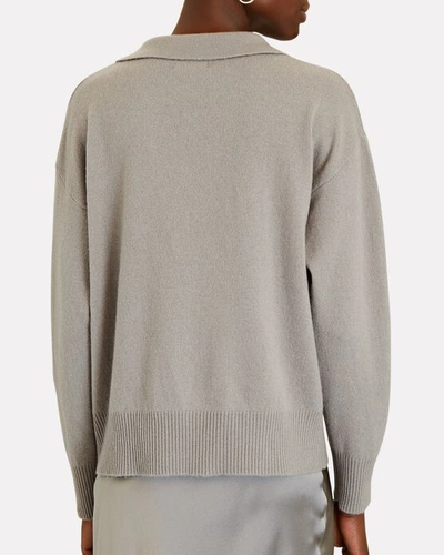Shop Sablyn Darlene Cashmere Half-zip Sweater In Grey