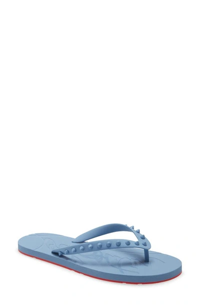 Shop Christian Louboutin Loubi Flip Flop In Multicolor