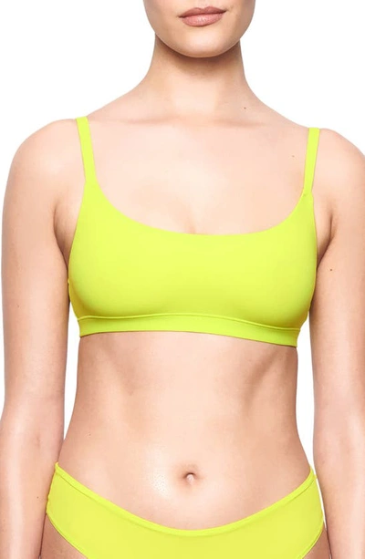 Shop Skims Fits Everybody Scoop Neck Bralette In Neon Lime