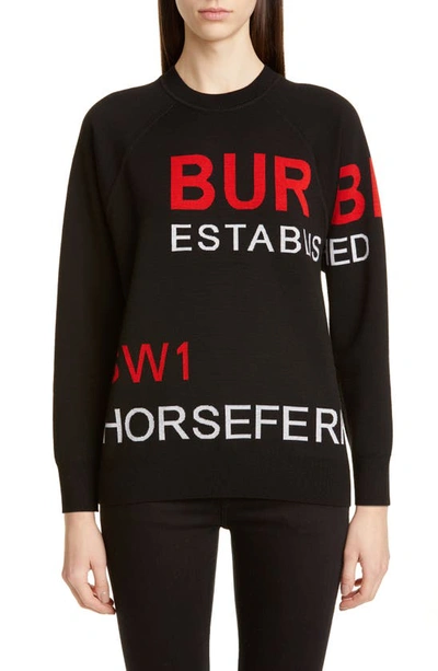 Shop Burberry Acheron Logo Sweater In Black