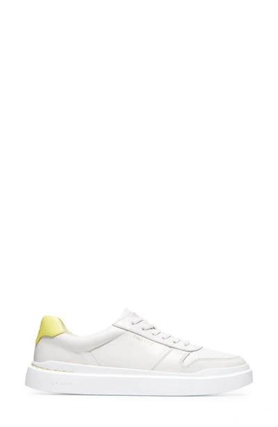 Shop Cole Haan Grandpro Rally Sneaker In White/ Limelight Leather